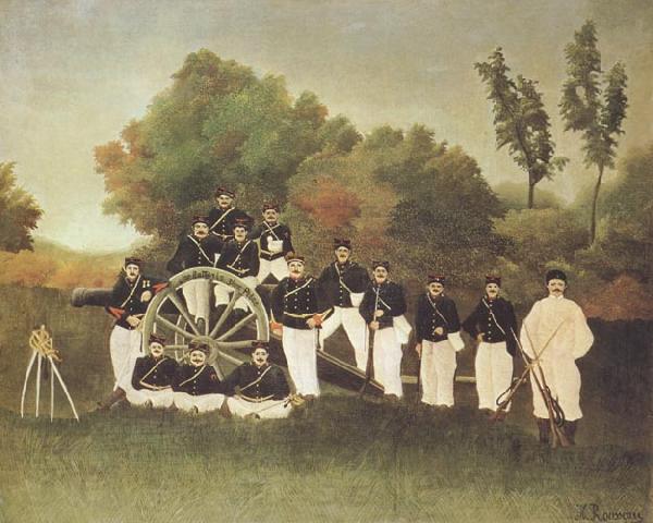 Henri Rousseau The Artillerists(Fourth Battery,Third Piece)